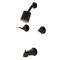 Kingston Brass Tub and Shower Faucet, 4, Wall Mount, Oil Rubbed Bronze KBX8145EFL - alternate 1